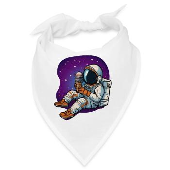 Weltraum-Astronaut genießt Eiscreme - Bandana - Weiß - Vorne