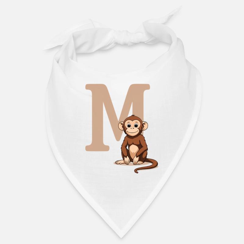 MonkeyM design with capital letter M Bandana