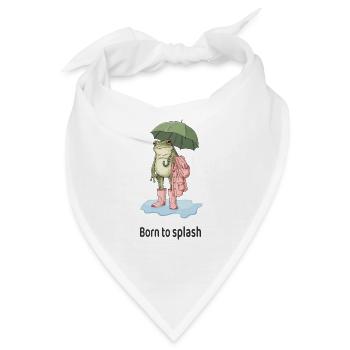 Born to splash – Cooler Frosch im Regen - Bandana - Weiß - Vorne