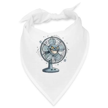 Grimmiger Ventilator Cartoon - Bandana - Weiß - Vorne