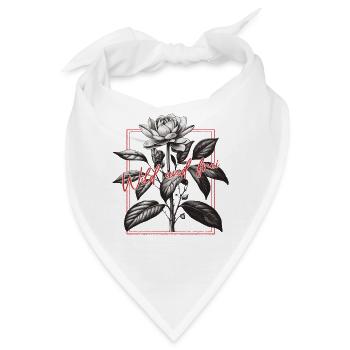 Vintage Blumen Design - Bandana - Weiß - Vorne
