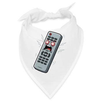 Schreiende Fernbedienung Cartoon - Bandana - Weiß - Vorne