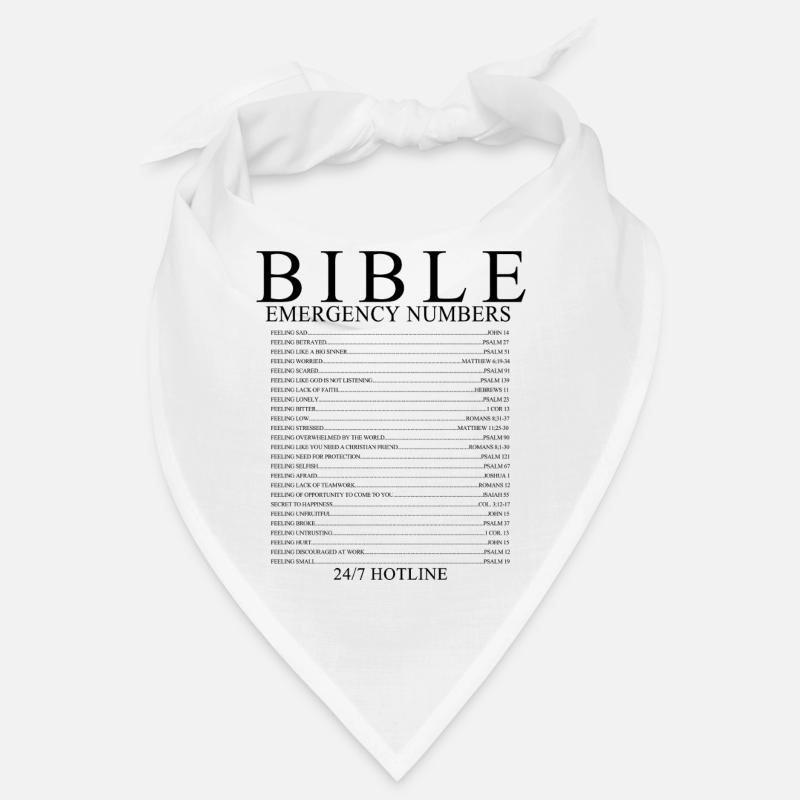 Bibel-Notfallzahlen Christliches Glaubensdesign Bandana