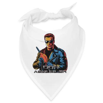 Retro Pop Actionheld Lederjacke: Dor Abmuzler - Bandana - Weiß - Vorne