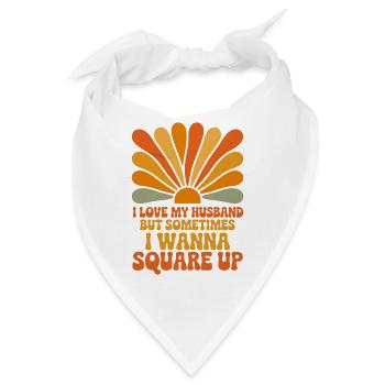 Sonnenuntergang Humor Square Up - Bandana - Weiß - Vorne