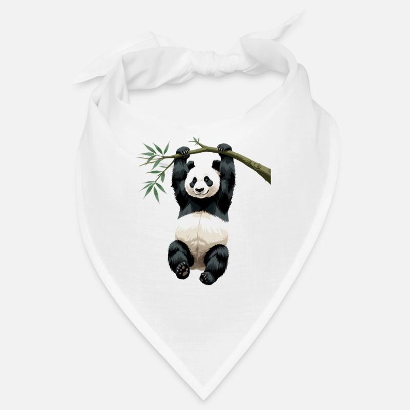 Hanging Panda Bamboo Branch Bandana