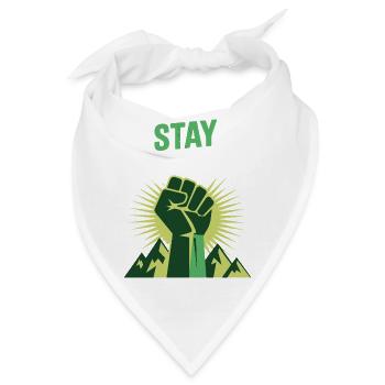Stay Strong - Power Faust Berge Design - Bandana - Weiß - Vorne