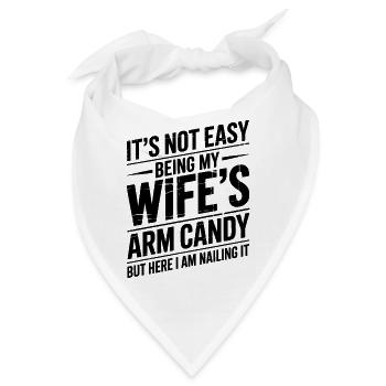 Ehefrau Sprüche Ehefrauen Lustige Ehefrau Geschenk - Bandana - Weiß - Vorne