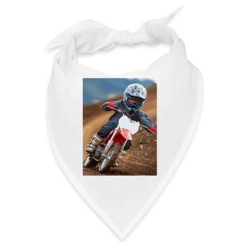 Motocross-Abenteuer im Staub - Bandana - Weiß - Vorne