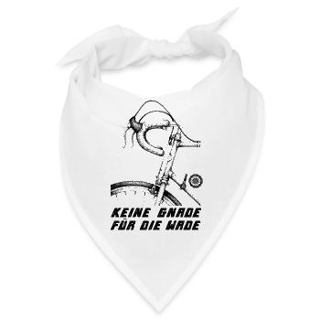 Keine Gnade für die Wade - Rennrad Sport - Bandana - Weiß - Vorne