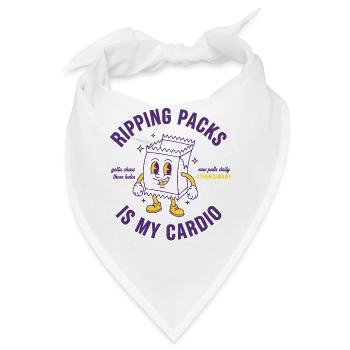 Packs zu rippen ist mein Leben als Cardio-Sammelkarten - Bandana - Weiß - Vorne