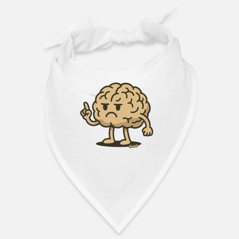 Brain figure with raised index finger Bandana