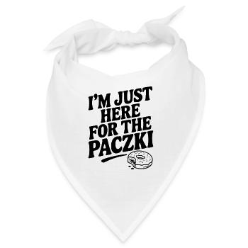 Ich bin nur wegen des Paczki hier. - Bandana - Weiß - Vorne