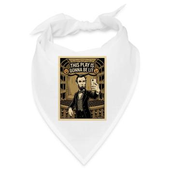 Lincoln Selfie im Theater – Historischer Humor - Bandana - Weiß - Vorne