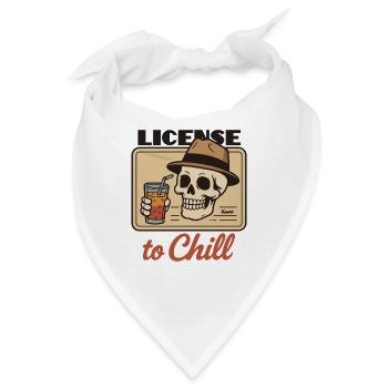 Totenkopf Ausweis mit License to Chill - Bandana - Weiß - Vorne