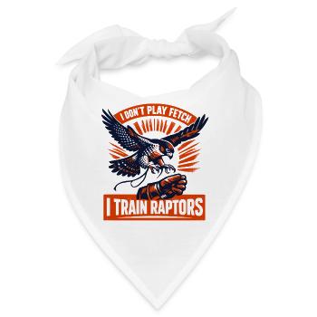 Kein Apport, ich trainiere Greife | Falknerei - Bandana - Weiß - Vorne