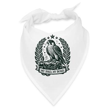 Mein Vogel, starke Bindung | Falknerei Greifvogel - Bandana - Weiß - Vorne