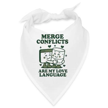 Merge-Konflikte sind meine Love Language | Git - Bandana - Weiß - Vorne
