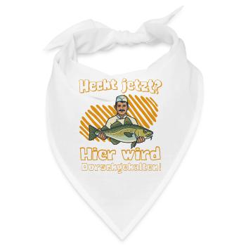 Hecht Jetzt? Hier wird Dorsch gehalten! - Bandana - Weiß - Vorne