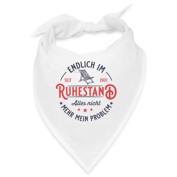 Rentenalter 2027 Liegestuhl Vintage Ruhestand - Bandana - Weiß - Vorne