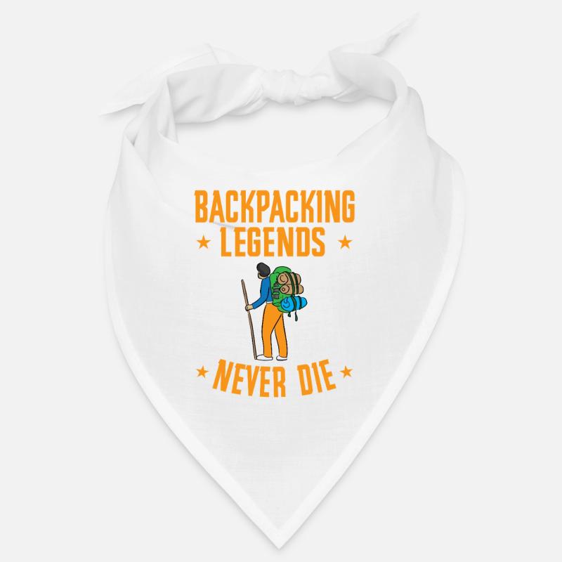 Backpacking Legends Never Die Funny Hiker Design Bandana
