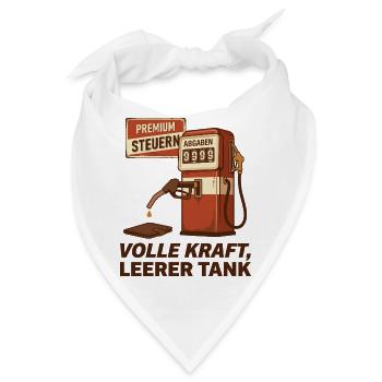 Volle Kraft Leerer Tank Zapfsäule - Bandana - Weiß - Vorne