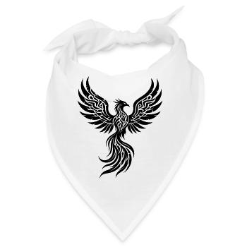 Phönix Tribal Symbol der Wiedergeburt - Bandana - Weiß - Vorne