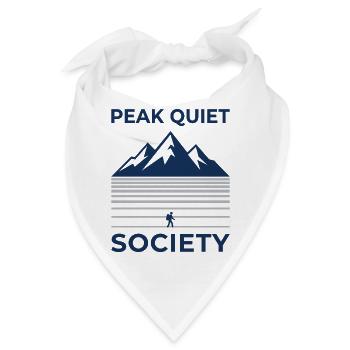 PEAK QUIET Bergsilhouette Motiv - Bandana - Weiß - Vorne