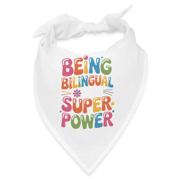 Fremdsprache Sprüche Lustige Fremdsprache Geschenk - Bandana - Weiß - Vorne