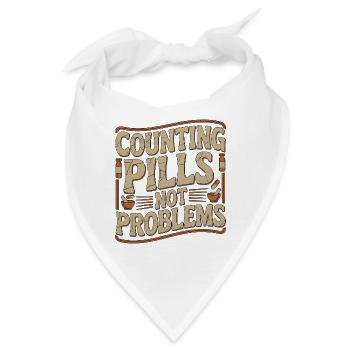 Pharmacist Student Counting Pills Pharmacy Trainee - Bandana - Weiß - Vorne