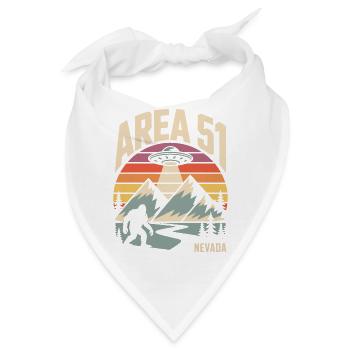 Area 51 Nevada UFO Retro Design - Bandana - Weiß - Vorne