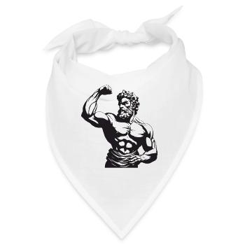 Griechischer Kämpfer - Bandana - Weiß - Vorne
