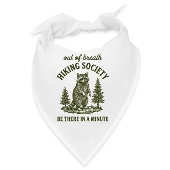 Wandern Waschbär Humor Geschenk Hiking Outdoor - Bandana - Weiß - Vorne