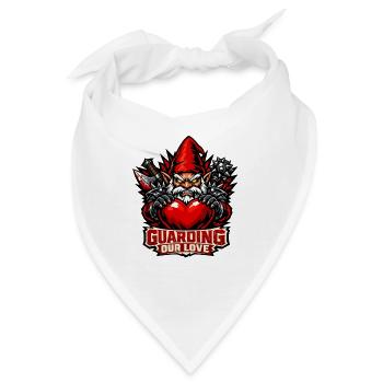 Böser Gnom, Dunkler Gnom, Goth-gnom, Lustiger Gnom - Bandana - Weiß - Vorne