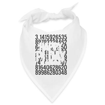Pi-Tag Be Irrational - Bandana - Weiß - Vorne