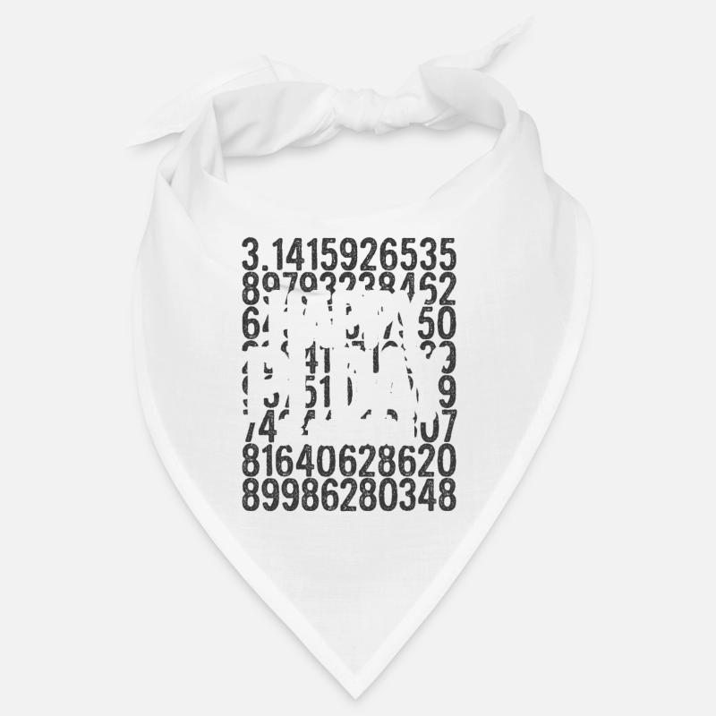 Pi-Tag Be Irrational - Bandana - white