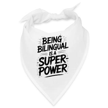 Fremdsprache Sprüche Lustige Fremdsprache Geschenk - Bandana - Weiß - Vorne