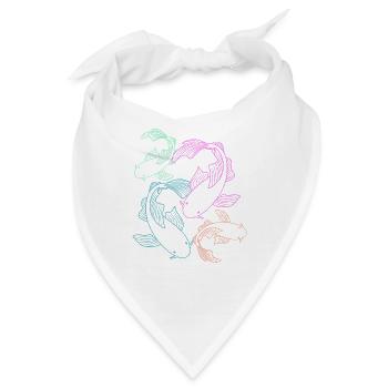 Koi Fisch Koi Karpfen Koi Koi Koi Koi - Bandana - Weiß - Vorne