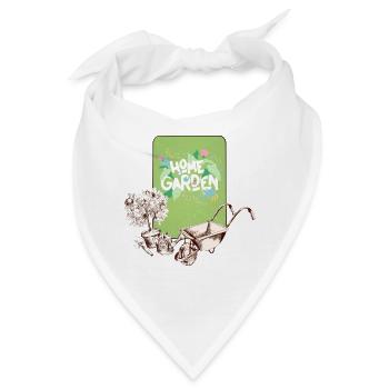 Haus Garten Florale Illustration - Bandana - Weiß - Vorne