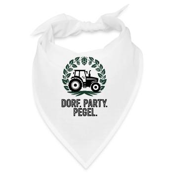  DORF. PARTY. PEGEL. Traktor Dorfkinder Bauern - Bandana - Weiß - Vorne