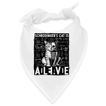 Schrödingers Cat Is Alive Dead - Bandana - Weiß - Vorne