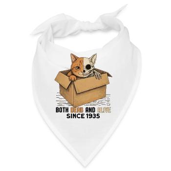Schrödingers Cat Both Dead And Alive Since 1935 - Bandana - Weiß - Vorne