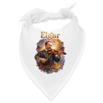 Elgar Violine im Sturm - Bandana - Weiß - Vorne