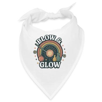Glasblasen-Glow | Glasbläser Retro - Bandana - Weiß - Vorne