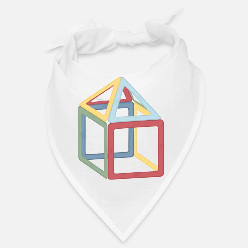 Colorful Cube Block Composition Bandana