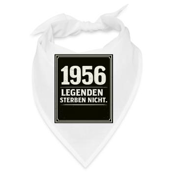 1956 – Legenden sterben nicht Vintage-Design - Bandana - Weiß - Vorne