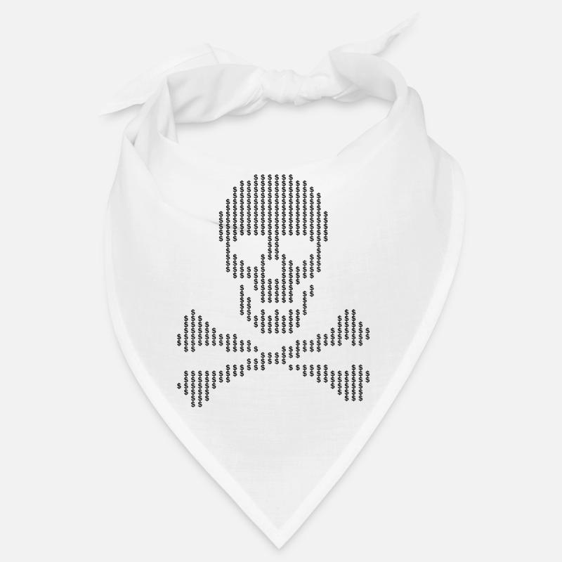 Points de dollar en forme de crâne en os croisés Bandana