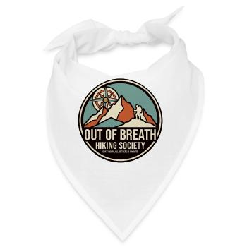 Out Of Breath Hiking Society Motiv - Bandana - Weiß - Vorne