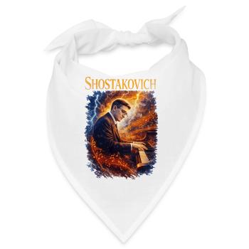 Shostakovich Feuerklang am Klavier - Bandana - Weiß - Vorne
