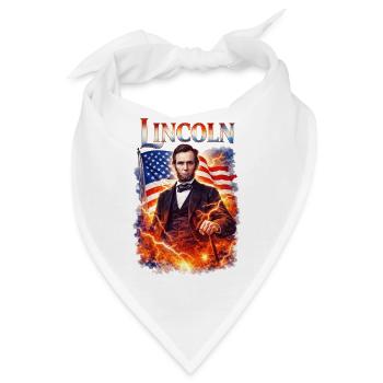 Lincolns Flammendes Freiheitsbild - Bandana - Weiß - Vorne